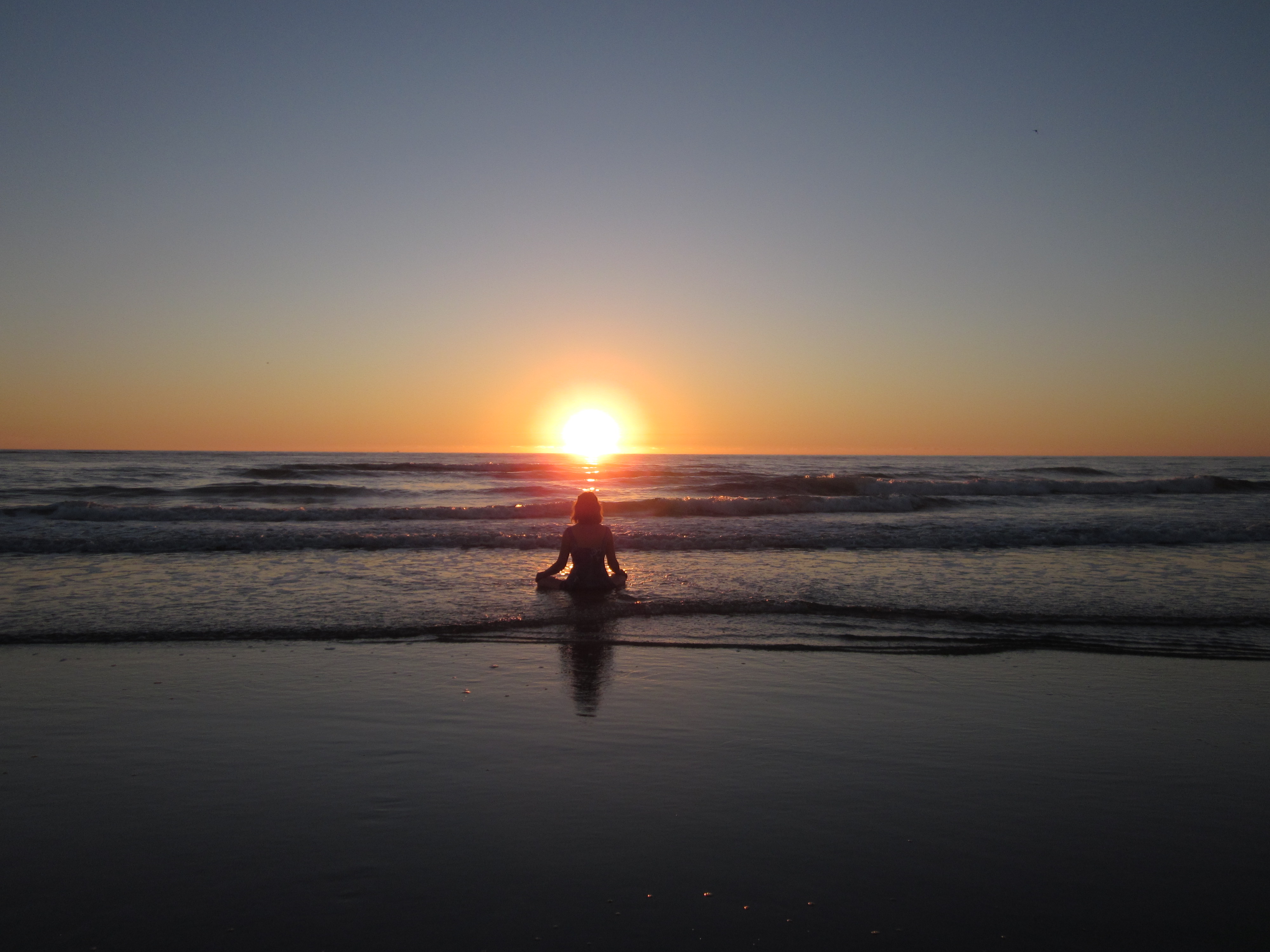 Meditation i solnedgangen